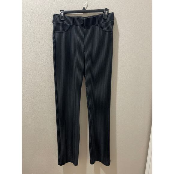 BETABRAND Pinstripe Straight Leg Pants Size M - Picture 1 of 7
